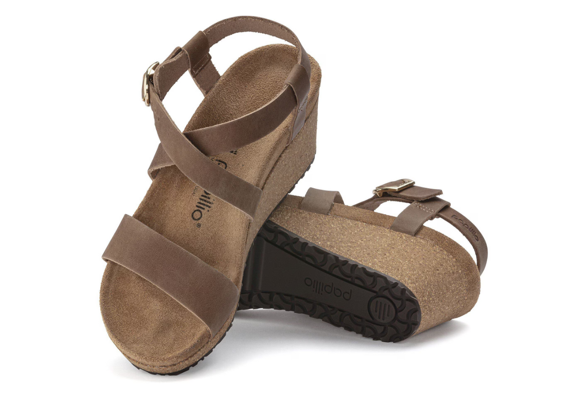 Papillio Sibyl Ring-Buckle Oiled Leather Sandal - Cognac, Narrow