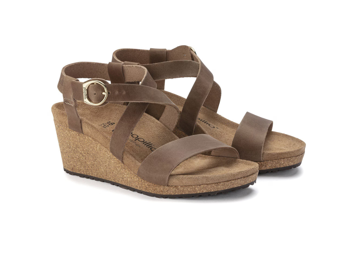 Papillio Sibyl Ring-Buckle Oiled Leather Sandal - Cognac, Narrow