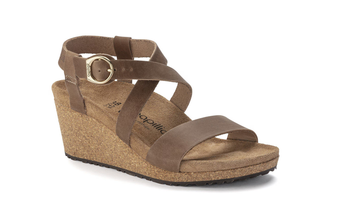 Papillio Sibyl Ring-Buckle Oiled Leather Sandal - Cognac, Narrow