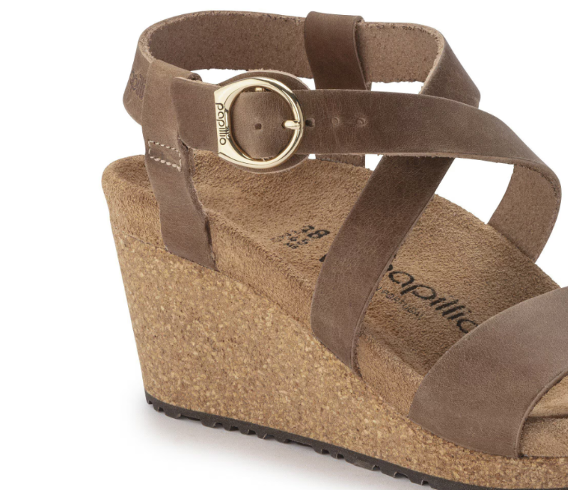Papillio Sibyl Ring-Buckle Oiled Leather Sandal - Cognac, Narrow