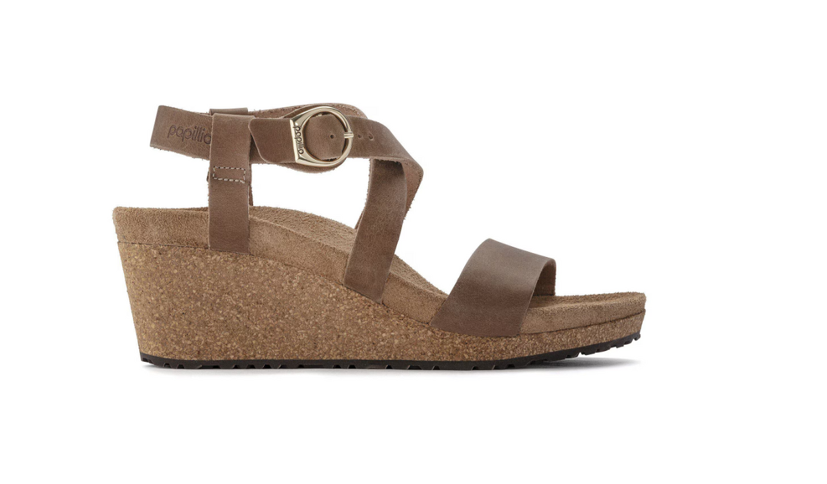 Papillio Sibyl Ring-Buckle Oiled Leather Sandal - Cognac, Narrow