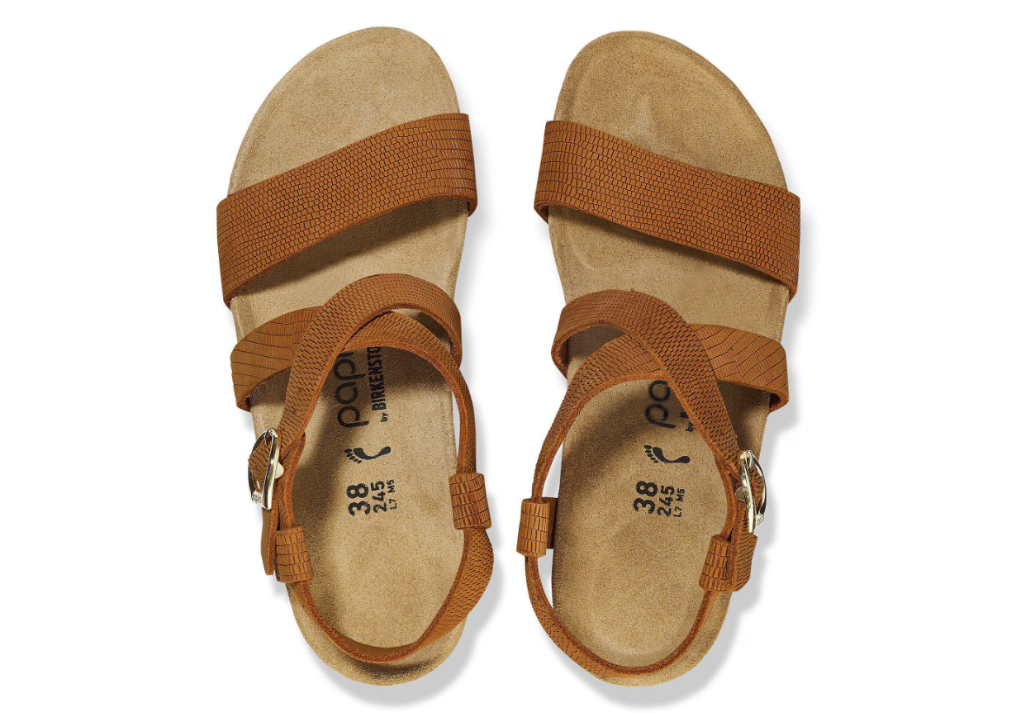 Birkenstock Sibyl Embossed Burnt Leather - Orange, Narrow