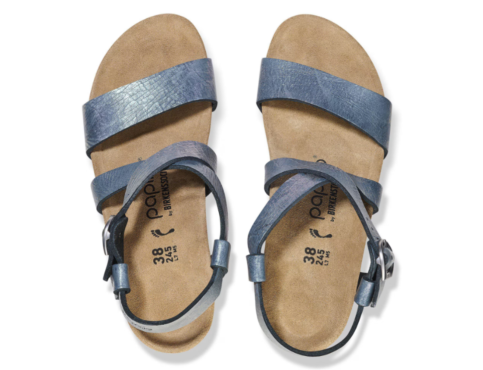 Birkenstock Sibyl Ring-Buckle Nubuck Leather Sandals - Black, Narrow