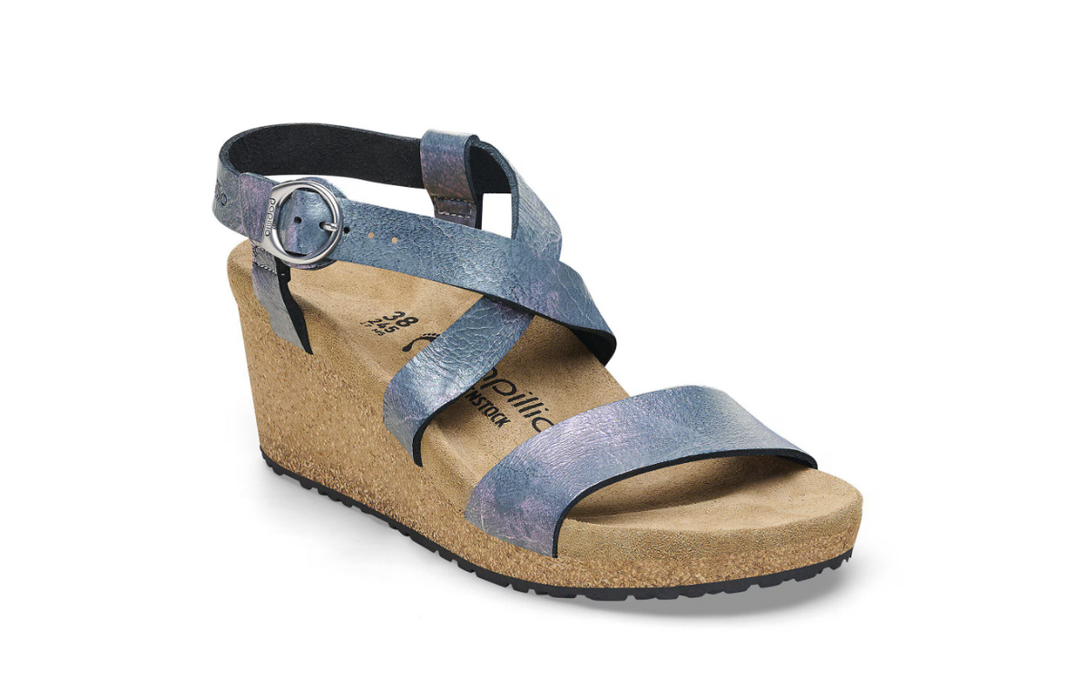 Birkenstock Sibyl Ring-Buckle Nubuck Leather Sandals - Black, Narrow