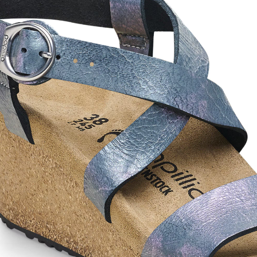 Birkenstock Sibyl Ring-Buckle Nubuck Leather Sandals - Black, Narrow