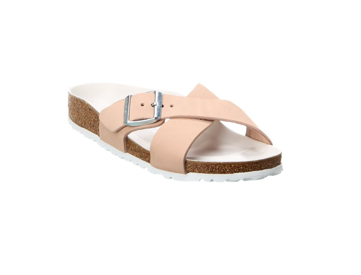 Birkenstock Siena Nubuck Leather Sandals Light Rose Narrow