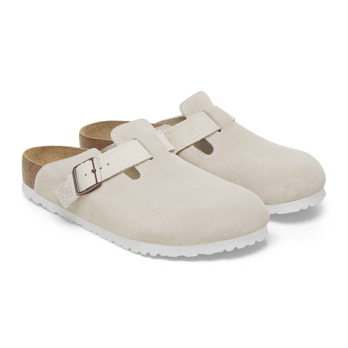Birkenstock Boston Mix Mixed Leather Clogs - Eggshell, Regular