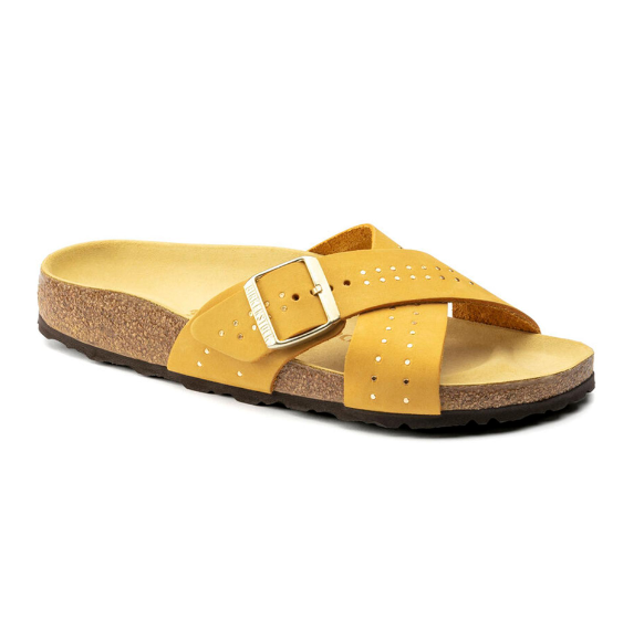Birkenstock Siena Nu Rivet Nubuck Leather Ochre Narrow