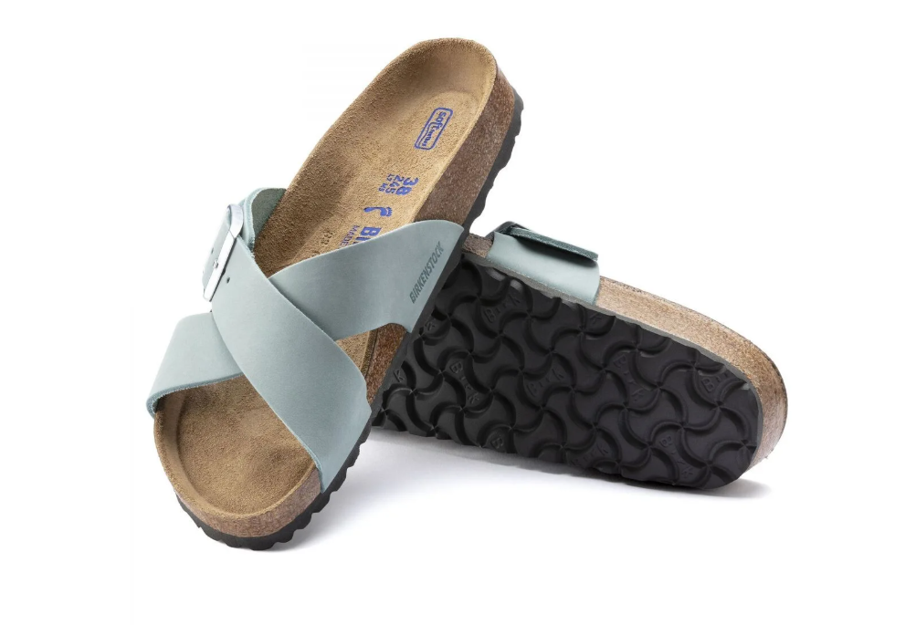 Birkenstock Siena Soft Footbed Nubuck Faded Aqua Narrow