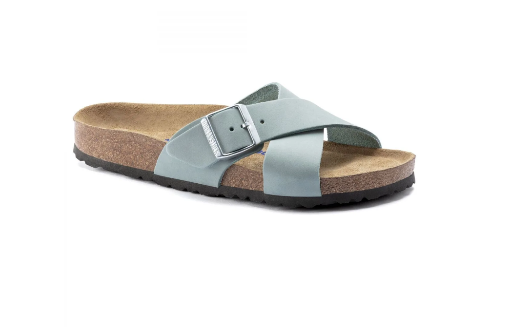 Birkenstock Siena Soft Footbed Nubuck Faded Aqua Narrow