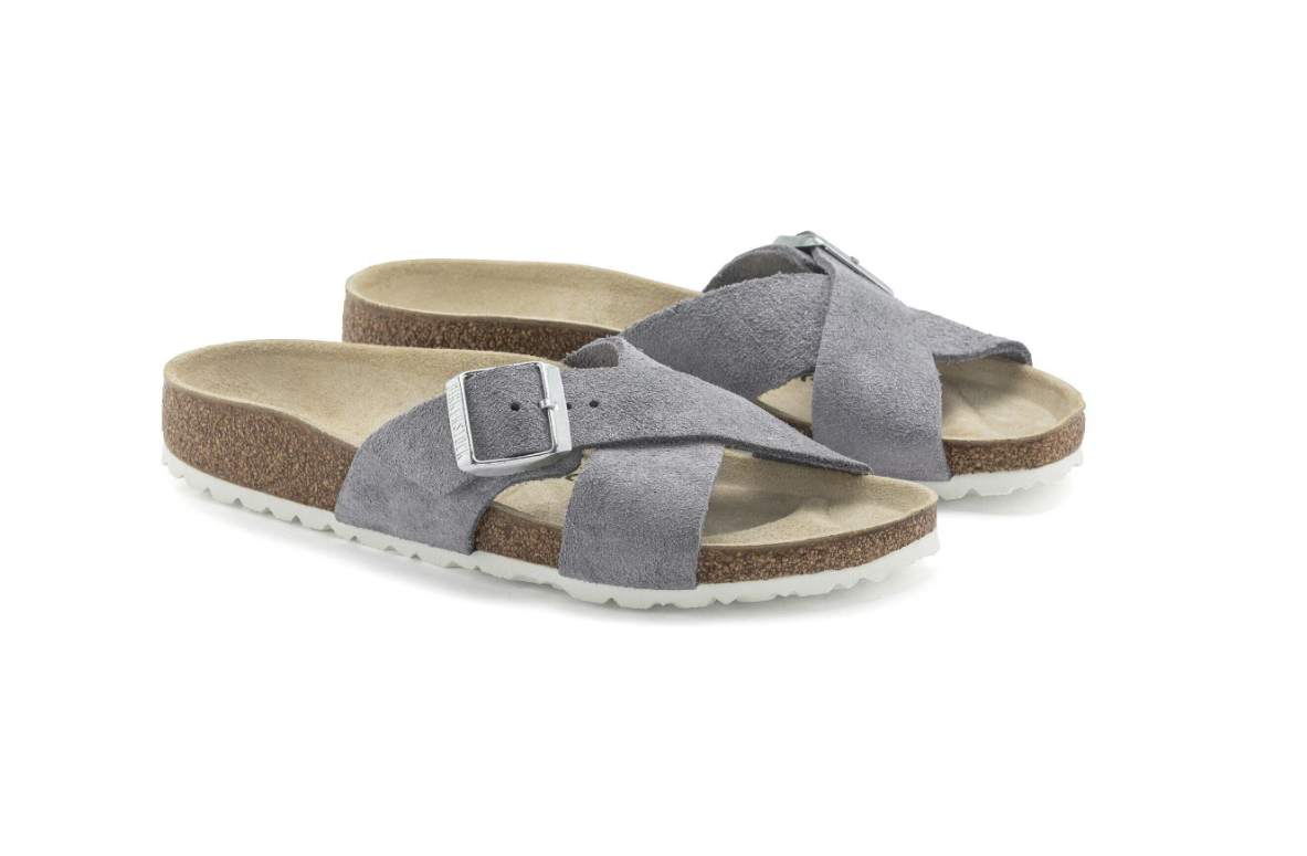 Birkenstock Siena Suede Leather Purple Fog Sandals Narrow