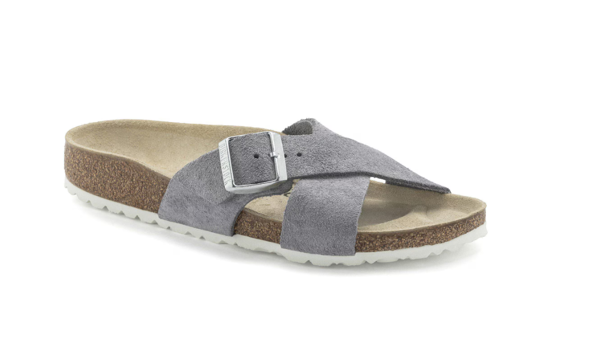 Birkenstock Siena Suede Leather Purple Fog Sandals Narrow