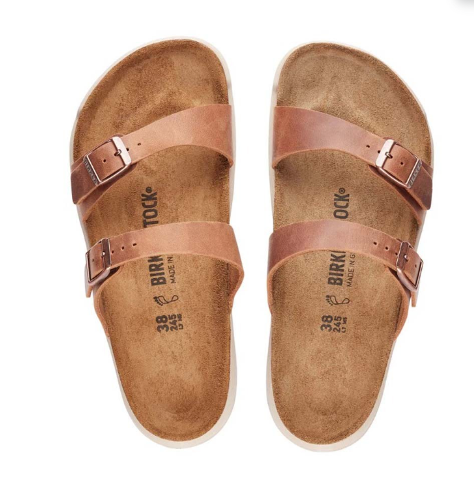Birkenstock Sierra CT Women's Ginger Brown Oiled Leather Sandals Regular