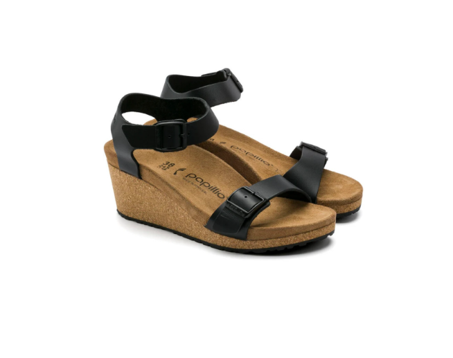 Birkenstock Soley Leather Black Narrow