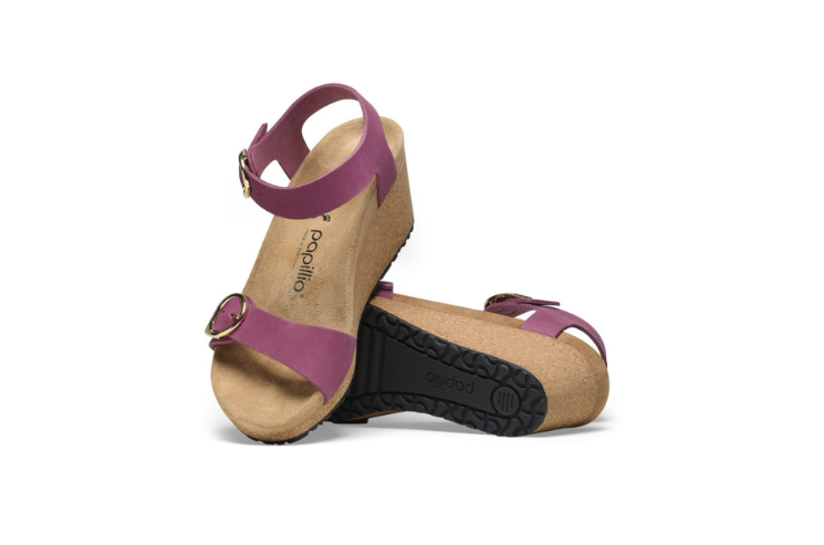 Birkenstock Soley Ring-Buckle Nubuck Leather Boysenberry Narrow