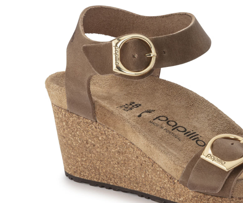 Papillio Soley Ring-Buckle Cognac Oiled Leather Sandal Narrow
