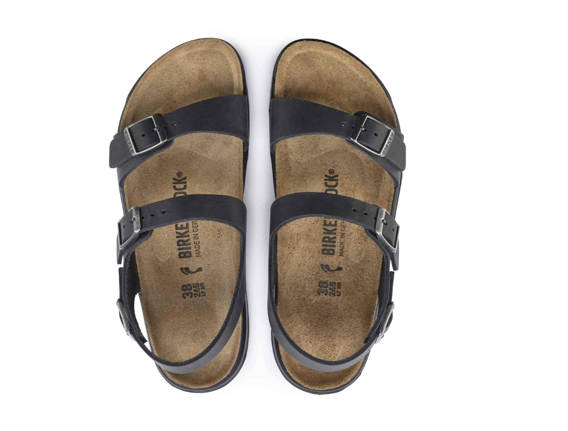 Birkenstock Sonora Women's Oiled Leather Sandals - Black Narrow
