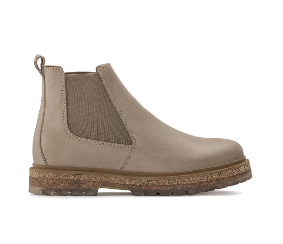 Birkenstock Stalon Nubuck Leather Chelsea Boots Sandcastle Narrow
