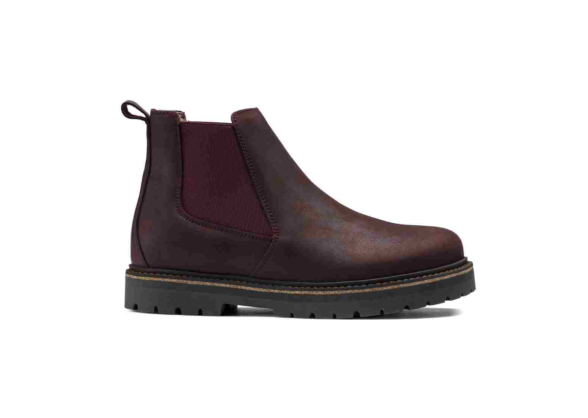 Birkenstock Stalon Women Nubuck Leather Burgundy Boots  Narrow