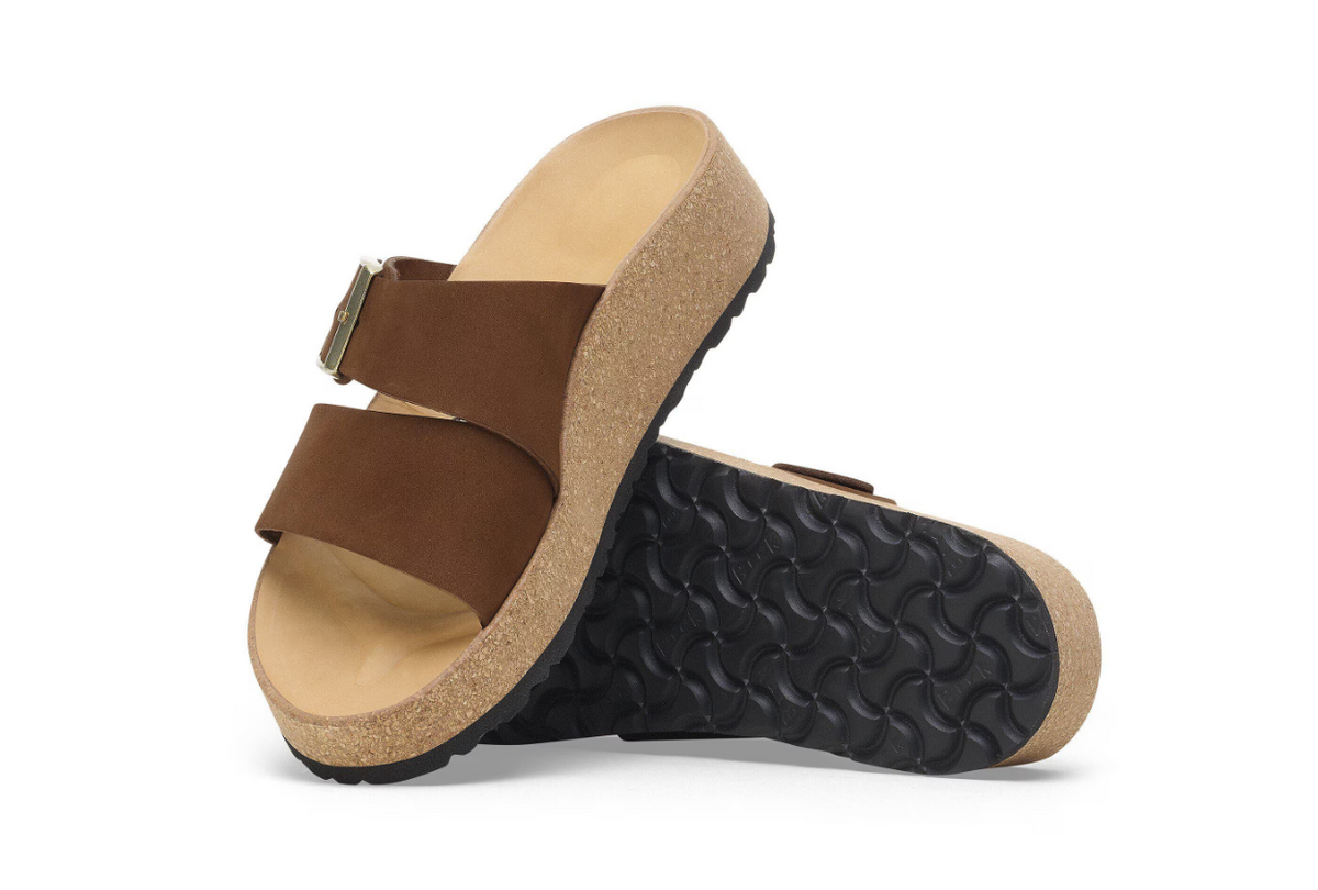 Birkenstock Papillio Almina Nubuck Leather Dark Tea Narrow