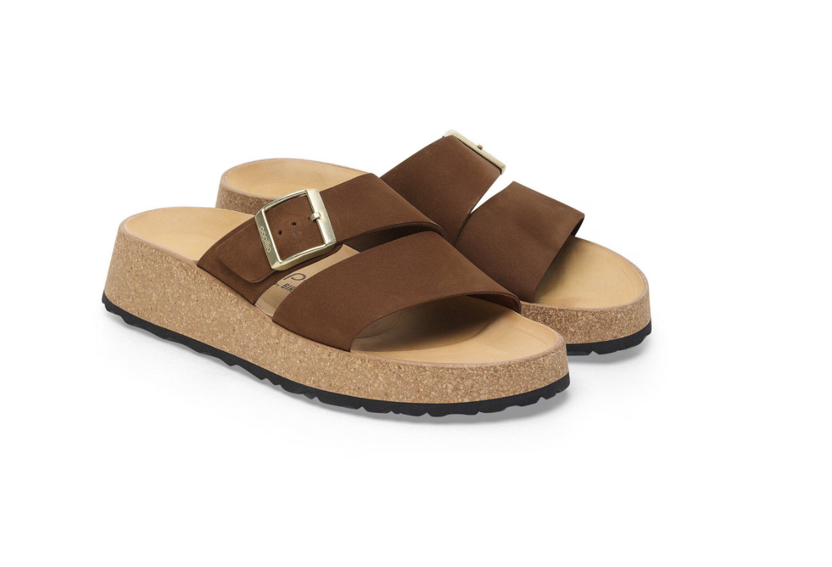 Birkenstock Papillio Almina Nubuck Leather Dark Tea Narrow