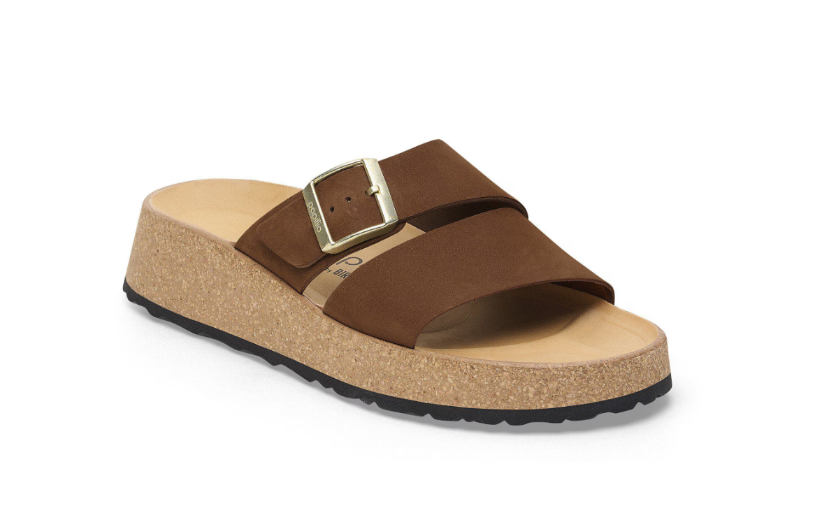 Birkenstock Papillio Almina Nubuck Leather Dark Tea Narrow