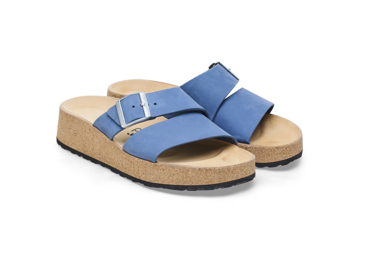 Birkenstock Papillio Almina Nubuck Leather Elemental Blue Narrow