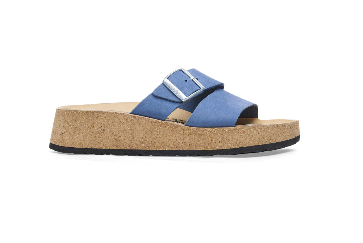 Birkenstock Papillio Almina Nubuck Leather Elemental Blue Narrow