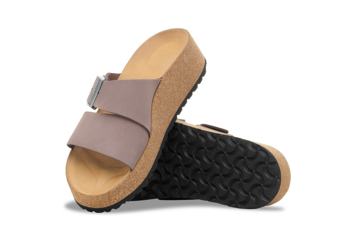 Birkenstock Papillio Almina Nubuck Leather Sandals - Faded Purple Narrow