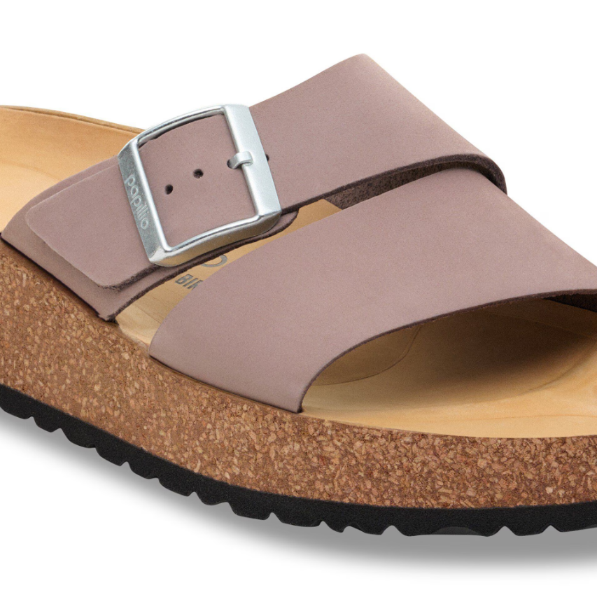 Birkenstock Papillio Almina Nubuck Leather Sandals - Faded Purple Narrow