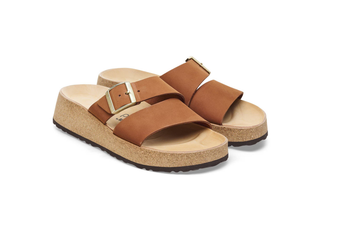 Birkenstock Papillio Almina Nubuck Leather Sandals - Pecan Narrow