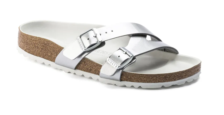 Birkenstock Yao Balance Birko-Flor Silver Narrow