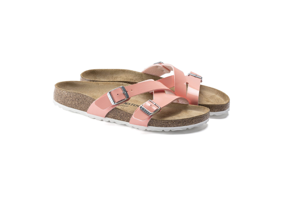 Birkenstock Yao Balance Birko-Flor Patent Coral Peach  Narrow