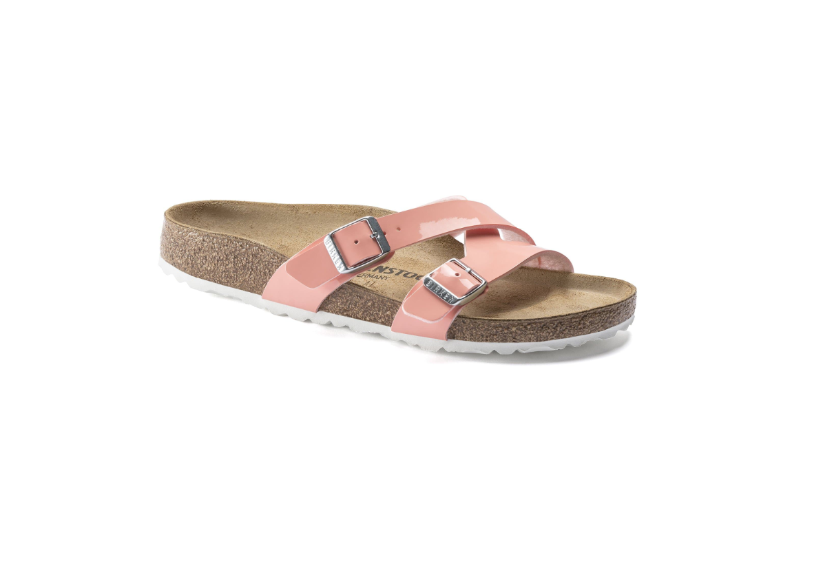 Birkenstock Yao Balance Birko-Flor Patent Coral Peach  Narrow