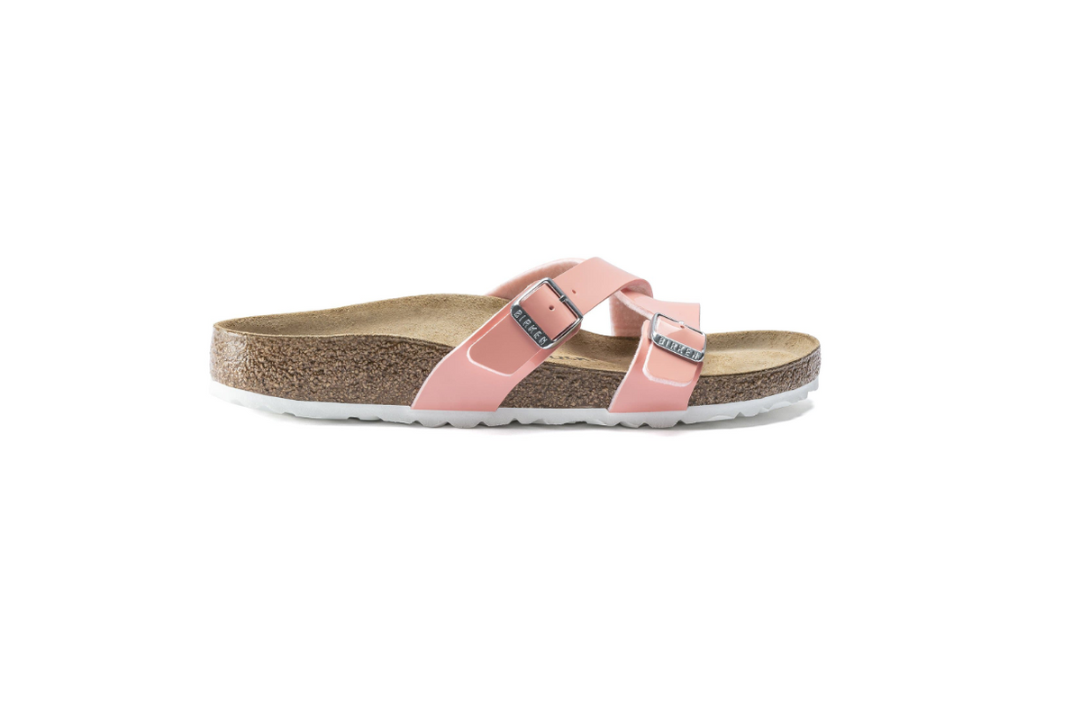 Birkenstock Yao Balance Birko-Flor Patent Coral Peach  Narrow