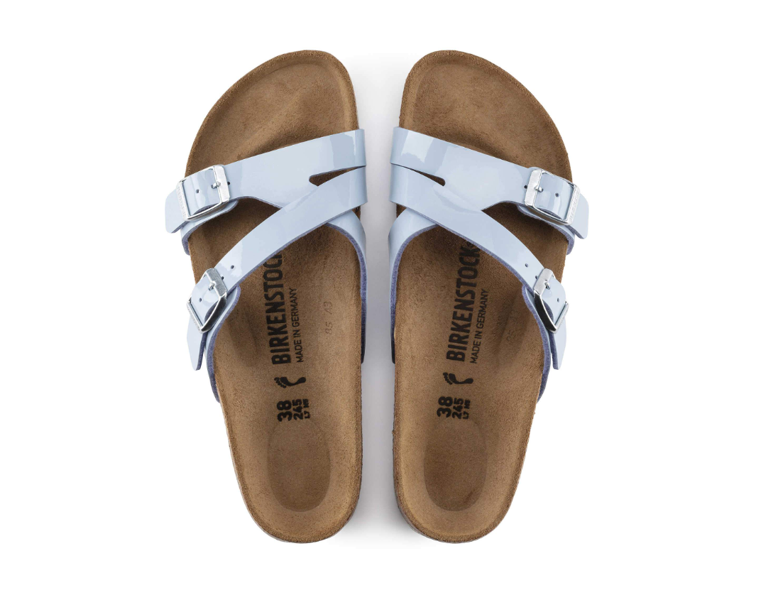 Birkenstock Yao Balance II Birko-Flor Patent Dove Blue  Narrow