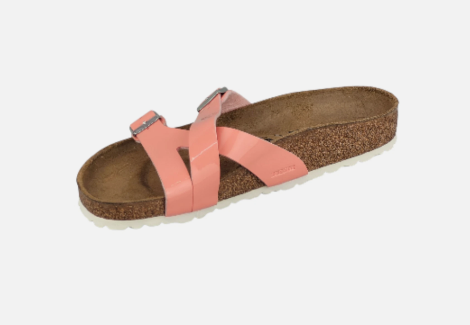 Birkenstock Yao Balance Birko-Flor Patent Coral Peach  Regular