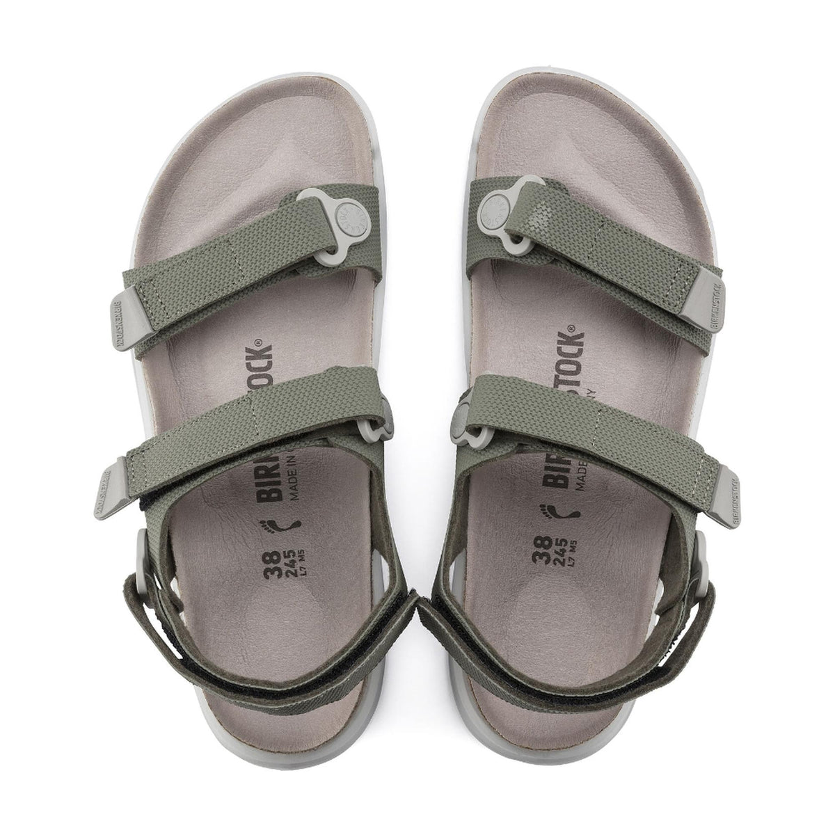 Birkenstock Kalahari Birko-Flor Sandals - Khaki - Narrow