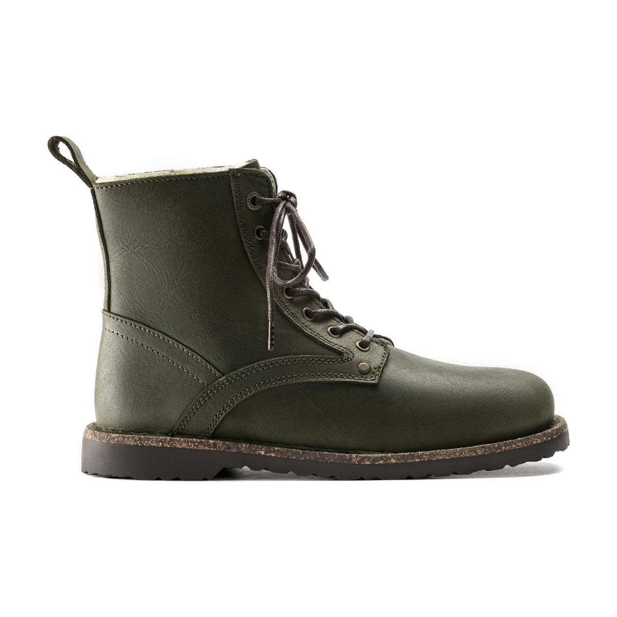 Birkenstock Bryson Shearling Nubuck Leather Sandals - Green - Narrow