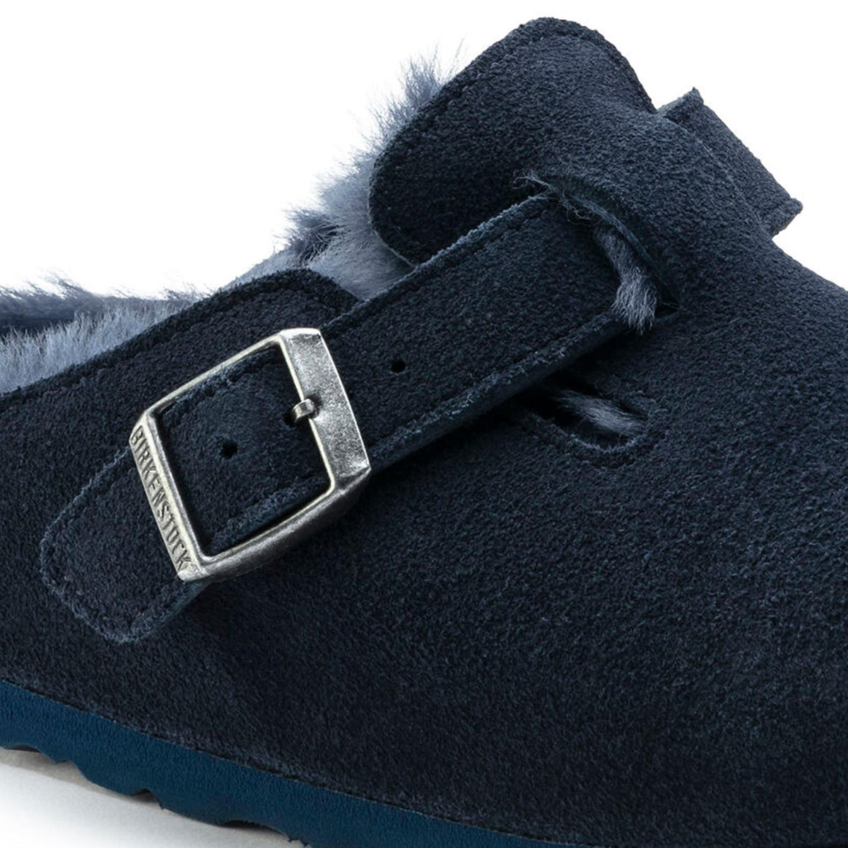 Birkenstock Boston Shearling Shearling Suede Leather Clogs - Night - Regular