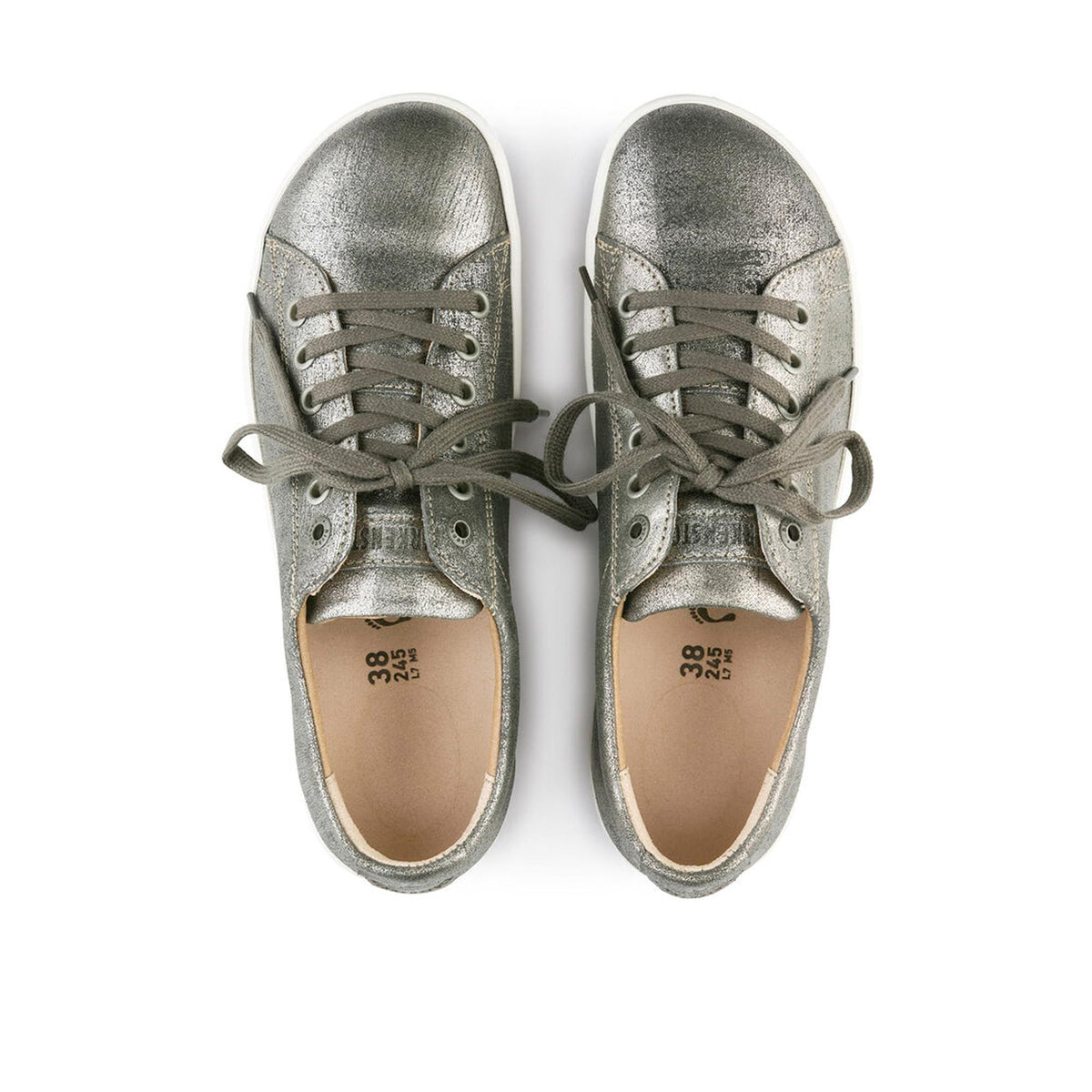 Birkenstock Arran Natural Leather Sandals - Silver - Narrow