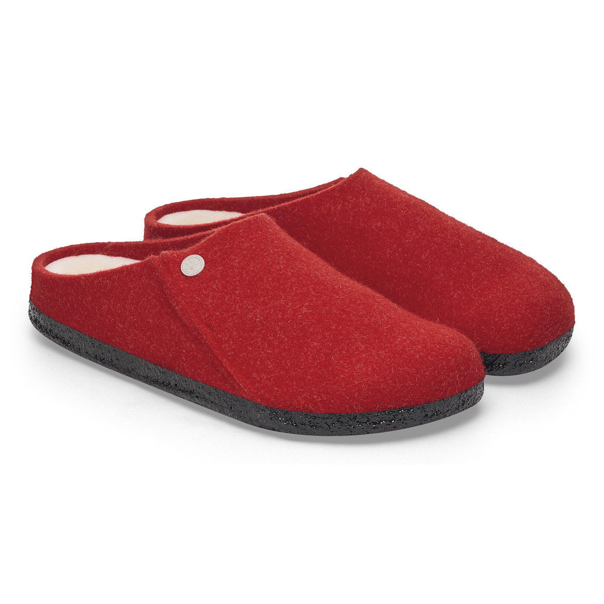 Birkenstock Zermatt Rivet Felt Clogs - Red, Narrow