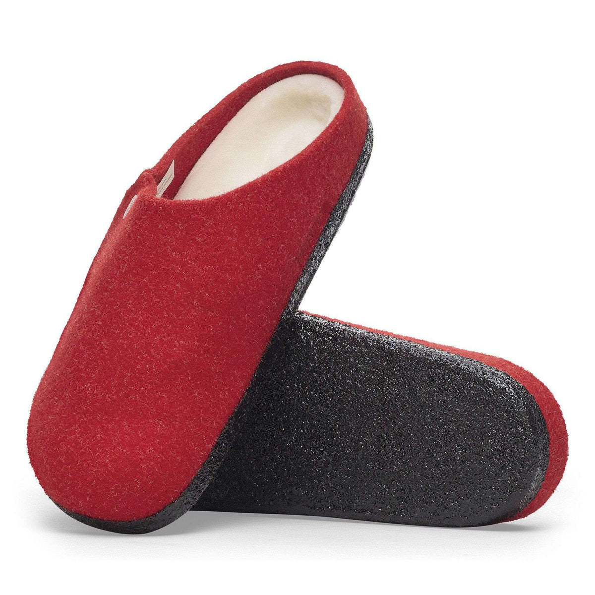 Birkenstock Zermatt Rivet Felt Clogs - Red, Narrow