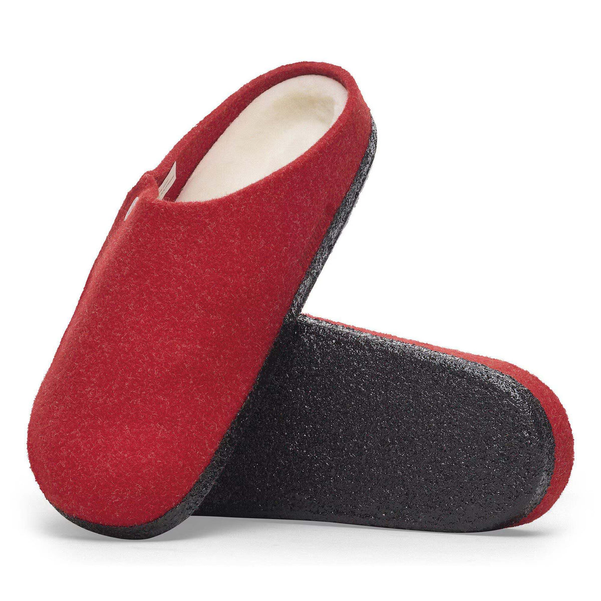 Birkenstock Zermatt Rivet Felt Clogs - Red, Regular