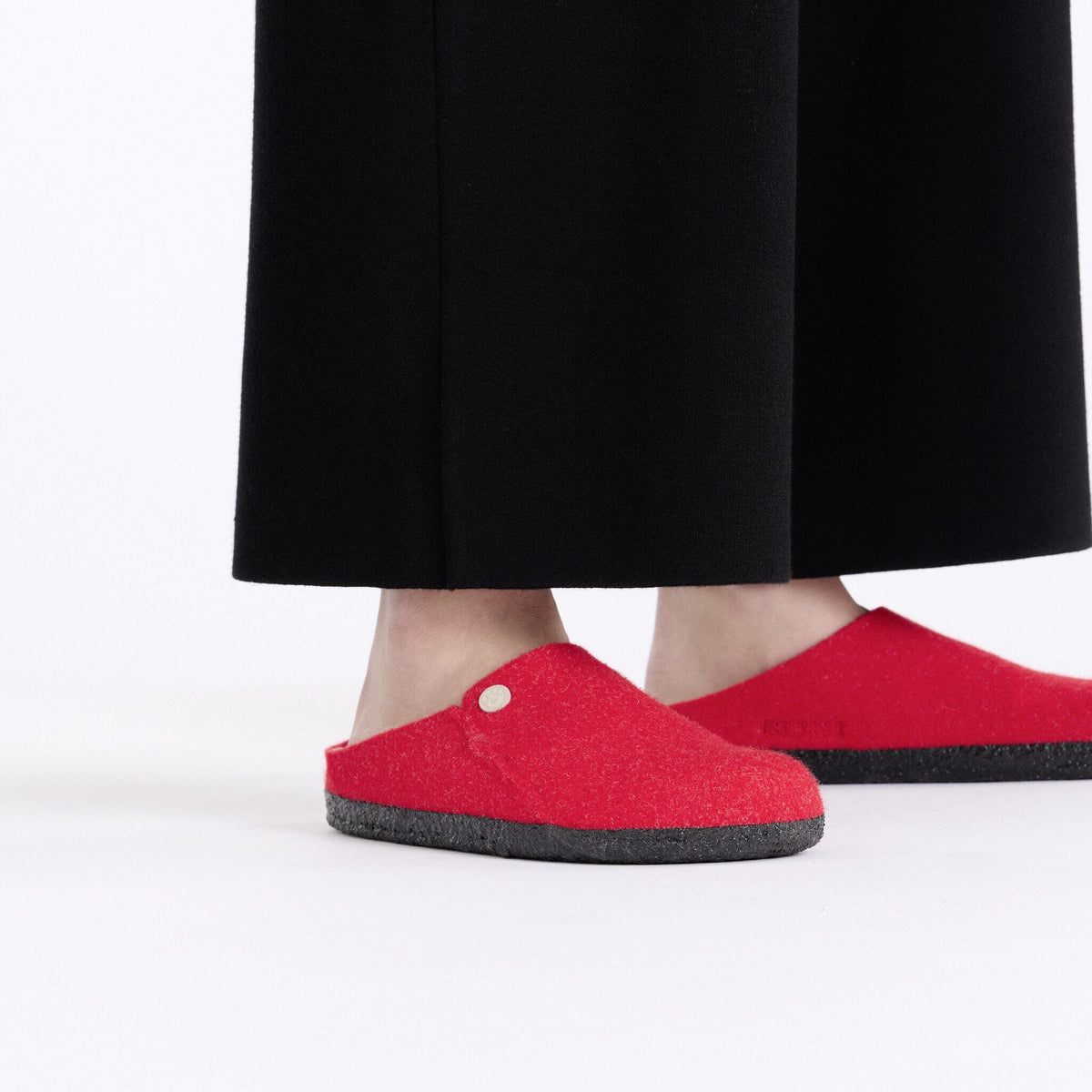 Birkenstock Zermatt Rivet Felt Clogs - Red, Regular
