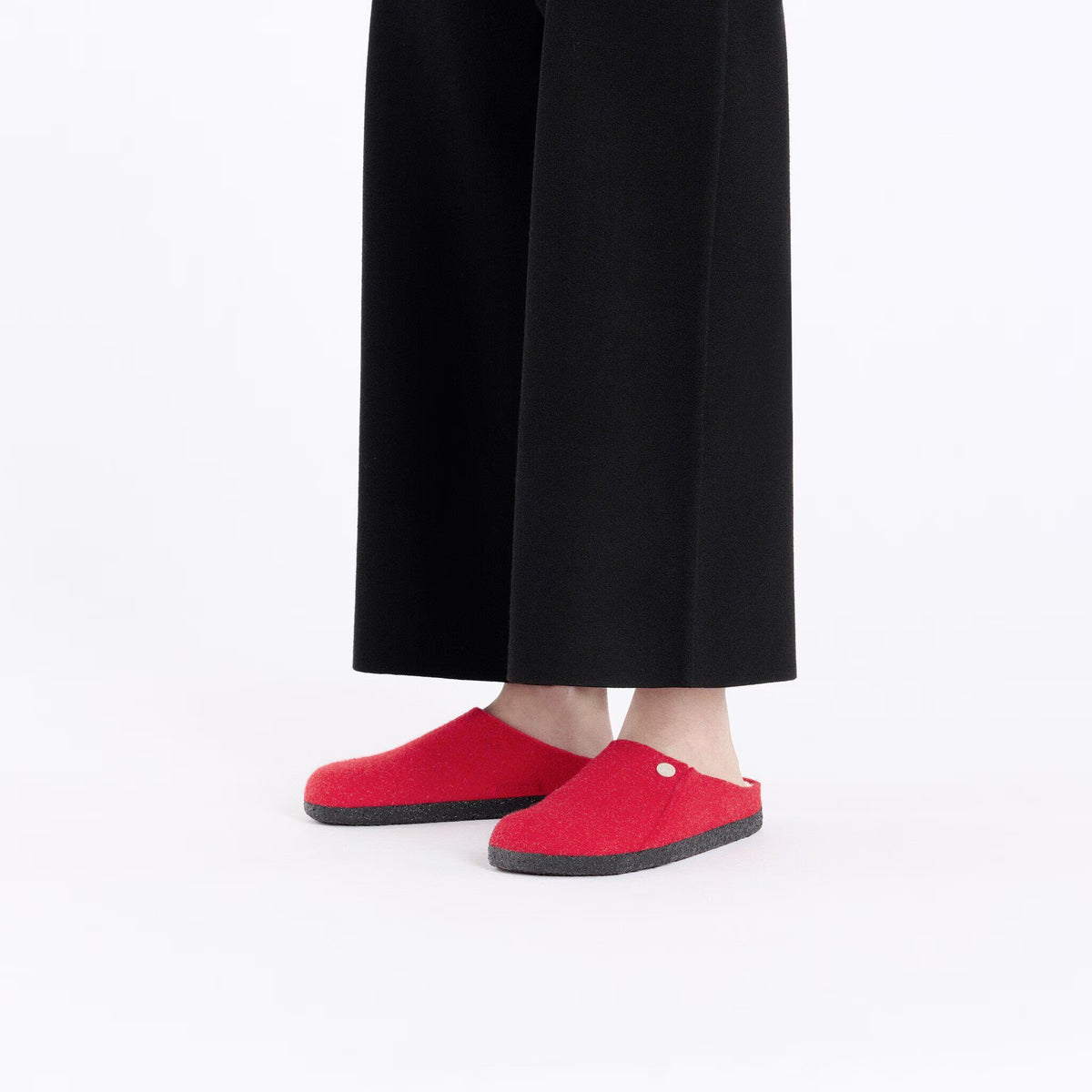 Birkenstock Zermatt Rivet Felt Clogs - Red, Regular