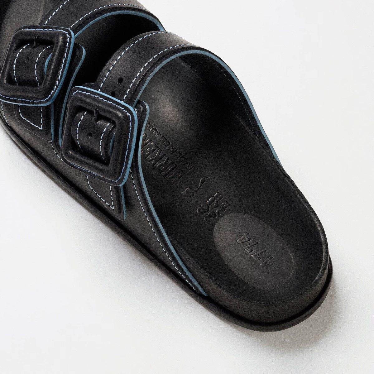 Birkenstock Arizona Veg Tan Natural Leather Sandals - Black - Regular