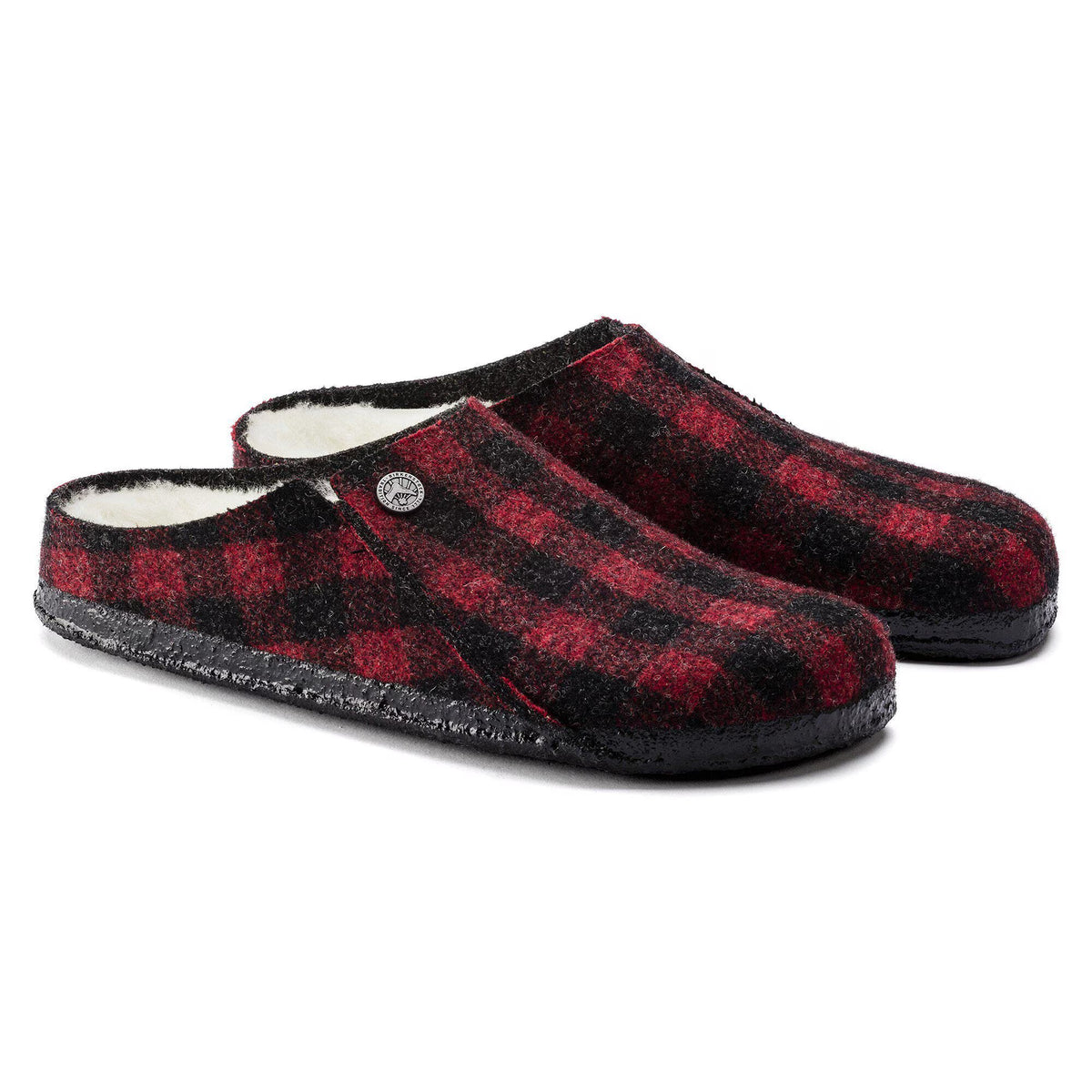 Birkenstock Zermatt Shearling Shearling Wool Felt Clogs - Red - Narrow