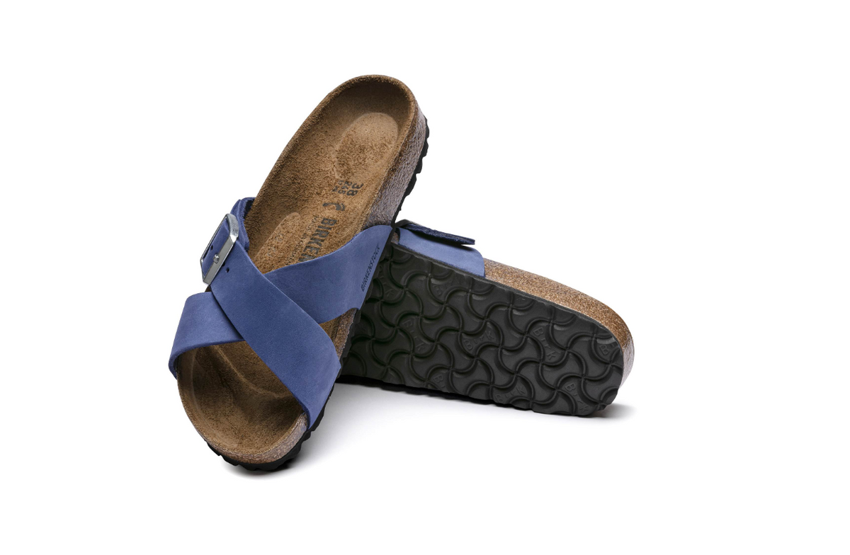 Birkenstock Siena Nubuck Leather Azure Blue Narrow