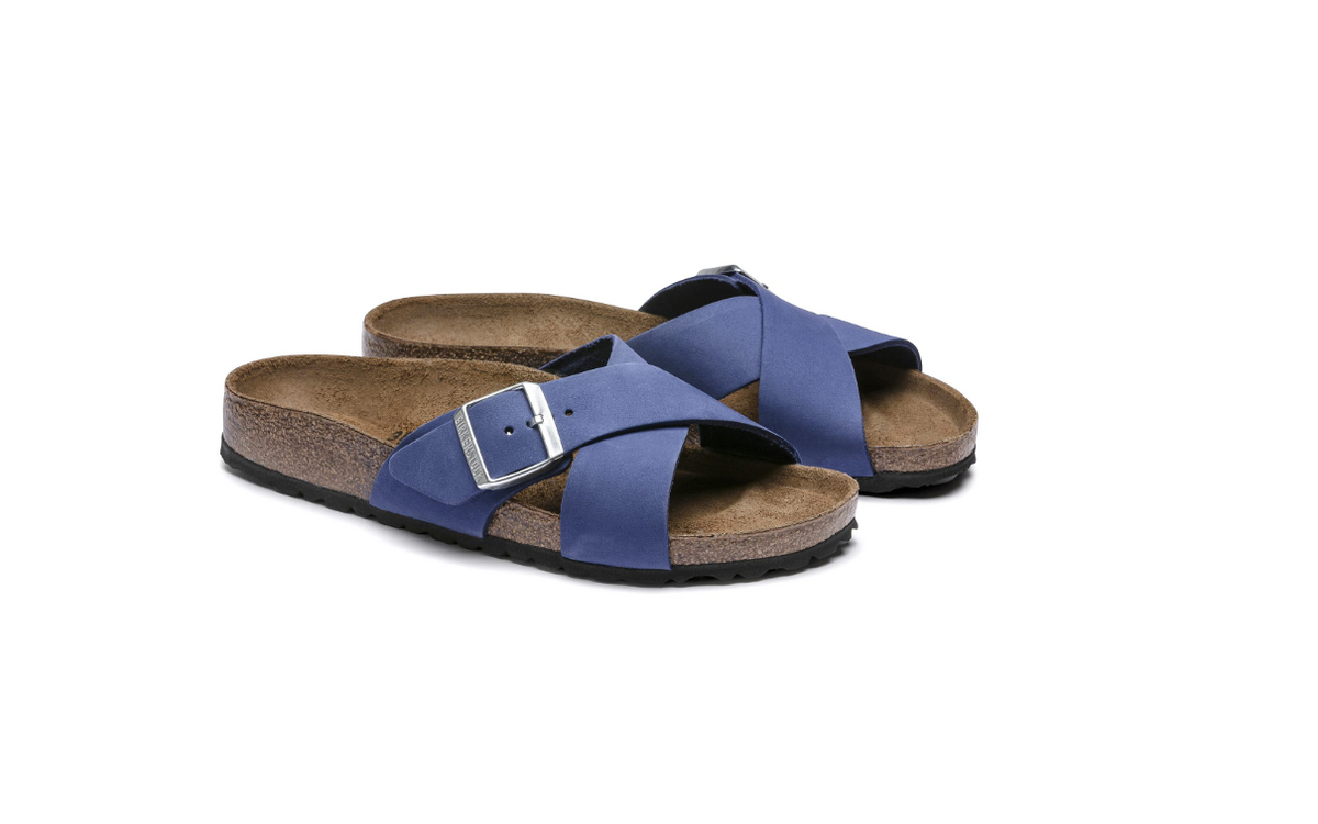 Birkenstock Siena Nubuck Leather Azure Blue Narrow